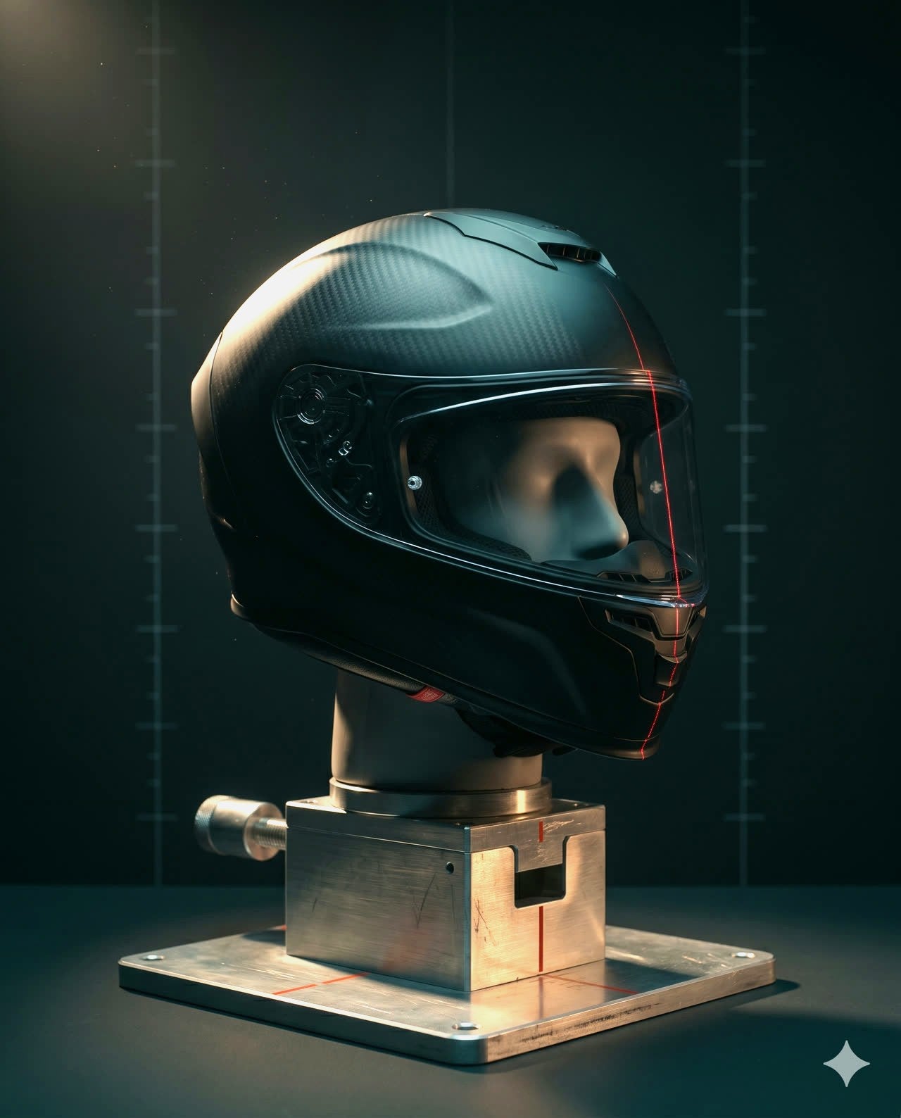 ECE 22.06 helmet impact test rig